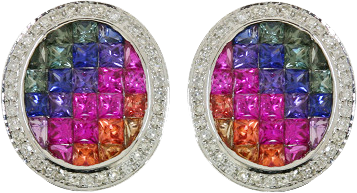 MULTICOLOR SAPPHIRE EARRING