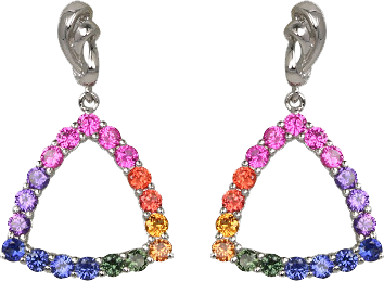 MULTICOLOR SAPPHIRE EARRING