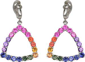 MULTICOLOR SAPPHIRE EARRING