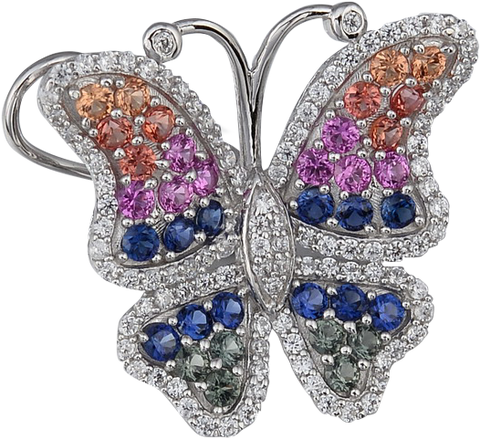 MULTICOLOR SAPPHIRE PENDANT