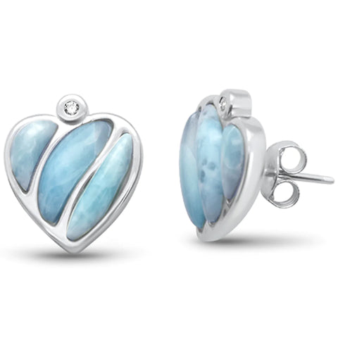 Natural Larimar Earrings