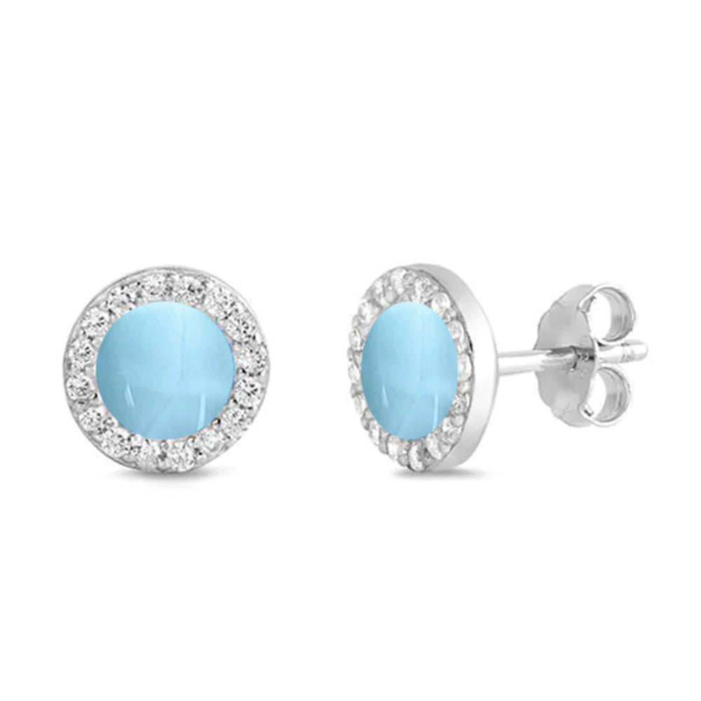 Natural Larimar Earrings