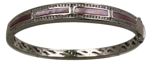 PINK MOTHER OF PEARL BANGLE