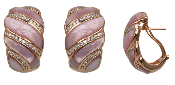 PINK MOTHER OF PEARL EARRING