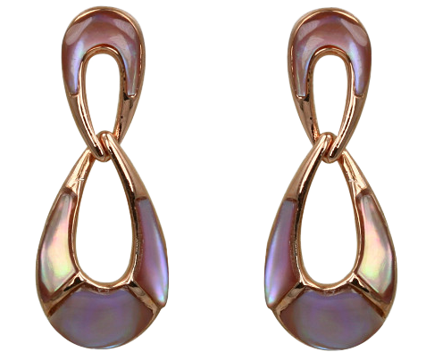 PINK MOTHER OF PEARL EARRING