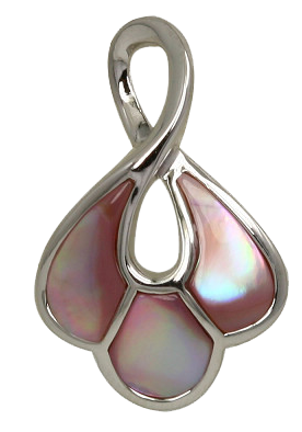 PINK MOTHER OF PEARL INLAY PENDANT