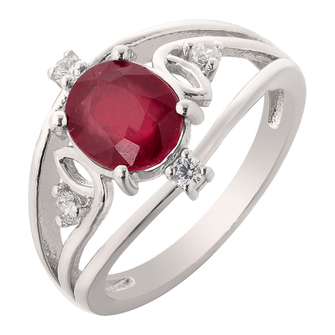 OVAL SHAPE RUBY RING