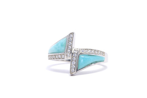 STATEMENT LARIMAR INLAY RING