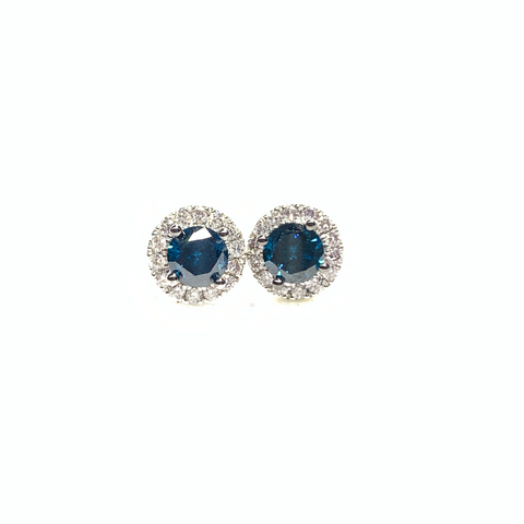 BLUE DIAMOND EARRINGS