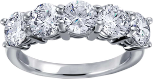 5 STONE ROUND CUT DIAMOND RING