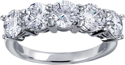 5 STONE ROUND CUT DIAMOND RING